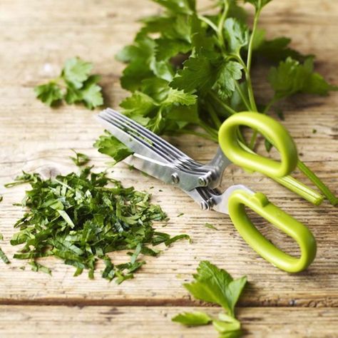 Herb Scissors Herb Scissors, Kitchen Helper, Cool Kitchen Gadgets, Kitchen Scissors, Kefir, Kitchen Stuff, Kitchen Hacks, Kitchen Essentials, Food Design