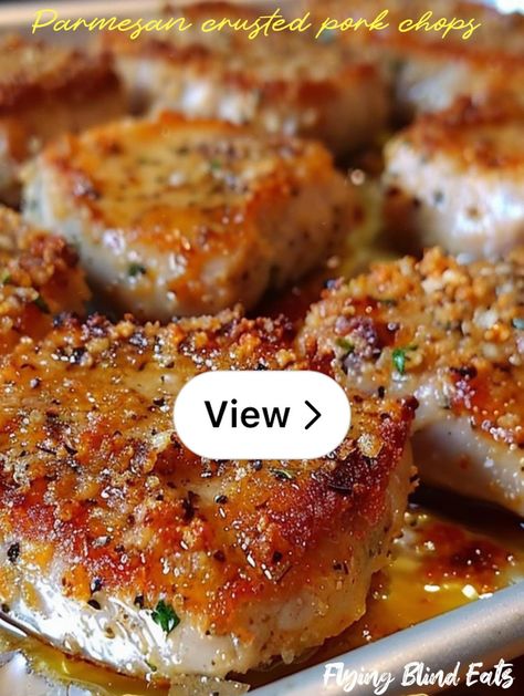 Lemon8 · Parmesan crusted pork chops  · @FlyingBlindEats Parmesan Baked Pork Chops, Cheesy Pork Chops, Beef Sausage Recipes, Italian Bread Crumbs, Parmesan Crusted Pork Chops, Pork Loin Roast Recipes, Classic Beef Stew, Peanut Butter Balls Recipe, The Slow Roasted Italian