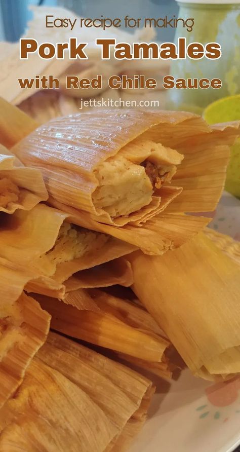 Red Tamale Sauce Recipe, Red Pork Tamales Recipe, Tamale Meat Recipe, Authentic Tamales Recipe, Tamale Sauce, Recipe For Pulled Pork, Homemade Tamales Recipe, Tamales Recipe Pork, Easy Tamales