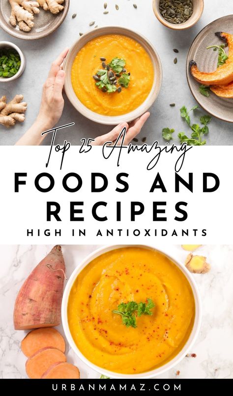 Meals High In Antioxidants, Recipes High In Antioxidants, Food With Antioxidants, High Antioxidant Diet, Foods High In Mct, High Antioxidant Recipes, Antioxidant Food List, Antioxidant Rich Recipes, Antioxidant Diet