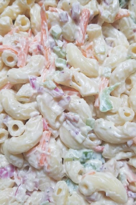 Mom's Best Macaroni Salad | "THE SWEET CREAMY TASTE was such a nice surprise when guests had their first mouthful of this salad!" #potluckrecipes #partyappetizers #cookoutrecipes #picnicfood #picnicideas Condensed Milk Pasta Salad, Macaroni Salad Condensed Milk, The Best Creamy Pasta Salad, Moms Best Macaroni Salad, Sweet Creamy Pasta Salad, Best Creamy Pasta Salad Recipe, Macaroni Salad With Chicken Recipe, Macaroni Salad With Condensed Milk, Pasta Salad With Sweet Dressing