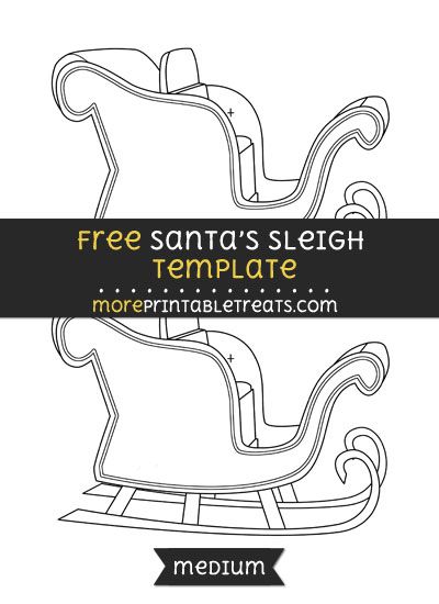 Santas Sleigh Clipart, Sled Template Free Printable, Diy Santa Sleigh Template, Santa Templates Free Printable, Santa Sleigh Template, Wooden Sleigh Diy, Sleigh Template, Santa Ideas, Wooden Sleigh