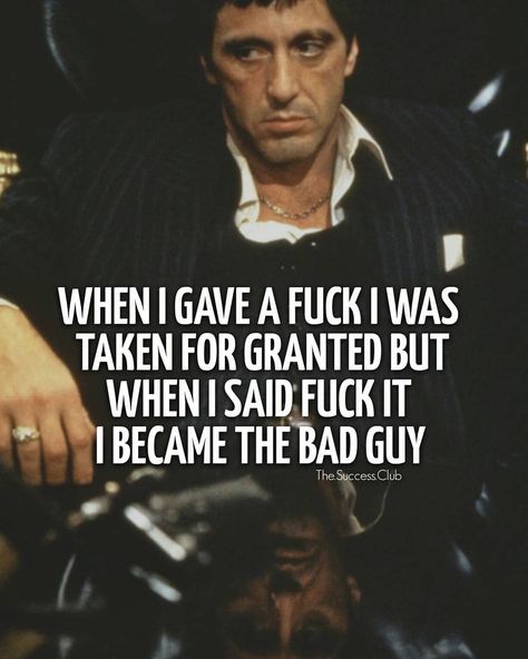 9,983 Likes, 104 Comments - Positive & Relatable Quotes (@the.success.club) on Instagram: “Tag someone #thesuccessclub” Scarface Quotes, Godfather Quotes, Gangster Quotes, Gentleman Quotes, Man Up Quotes, Millionaire Quotes, Motivational Picture Quotes, Character Quotes, Boss Quotes