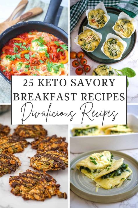 25 Keto Savory Breakfast Ideas - Divalicious Recipes Healthy Breakfast Savory Low Carb, Keto Savory Breakfast, Savory Breakfast For Diabetics, Best Healthy Breakfast Recipes, Easy Savory Breakfast Ideas Healthy, Breakfast Keto Ideas, Ketotarian Breakfast, Lowcarb Breakfast Recipes, Healthy Breakfast Ideas Savory