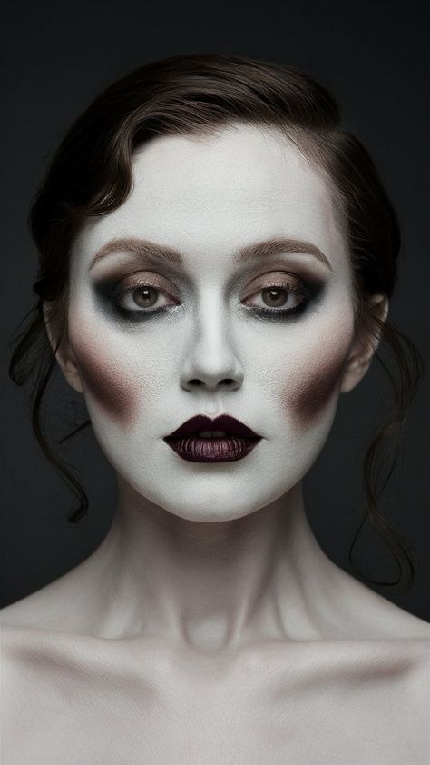 Experience a frightfully fun time with 25+ Halloween makeup looks that are perfect for any theme. From mystical to monstrous, these designs are must-sees. Click for inspiration and start planning your spooky look today! Ghoul Makeup, Phoenix Makeup, Pale Foundation, Black Face Paint, Metallic Nails Design, White Face Paint, Funky Patterns, Dark Designs, Watercolor Floral Wallpaper