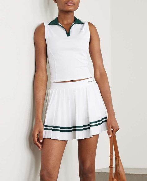 w1365a3-4q60-3 Rich And Sporty, Happy Gilmore, Tennis Outfit Aesthetic, Tennis Outfits, Sporty Outfit, Polo Outfit, Woman Aesthetic, Tennis Polo, Tennis Outfit