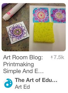 Art Room Blog: Printmaking Walk-Up Workshop VAEA 2015 Step-by-Step Lesson Plan... Printmaking Simple, Kindergarten Art Projects, 6th Grade Art, 4th Grade Art, 5th Grade Art, 3rd Grade Art, Printmaking Art, Elementary Art Projects, Virtual Art