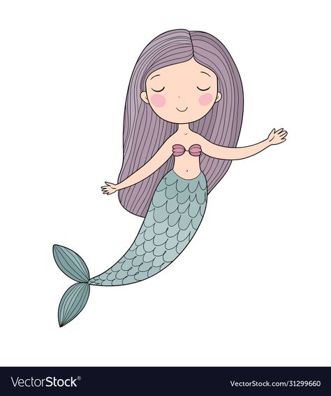 Easy Mermaid Drawing, Evil Mermaids, Cartoon Mermaid, Mermaid Embroidery, Mermaid Cartoon, Mermaid Books, Mermaid Clipart, Mermaid Illustration, Mermaid Wallpapers