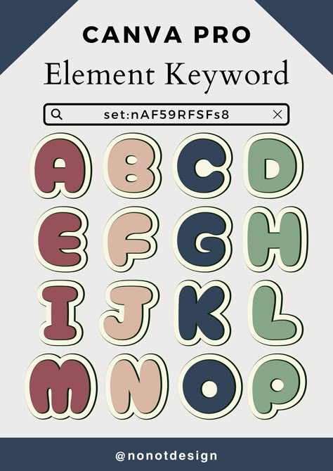 A-Z Letter Retro Cute Alphabet Text for Kids | Canva Element | set:nAF59RFSFs8 | Portfolio of nonotdesign #canva #element #keyword #canvaelement #canvaelementkeyword #template #design #graphic #letter #retro #cute #alphabet #text. #Fonts #Font #disign #art Canva Letter Elements Keyword, Canva Alphabet Element Keyword, Canva Font Elements, Canva Letters, Canva Alphabet, Font Canva Lettering, Ide Scrapbook, Create A Logo Free, Diy Cards For Boyfriend