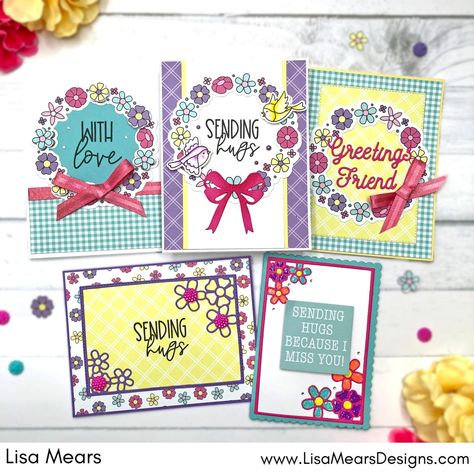 The Stamps of Life February 2024 Clubs – Flower Wreath Wreath Cards, The Stamps Of Life, Life Flower, Stamps Of Life, Creative Scrapbook, Join The Club, Pretty Pink Posh, Sending Hugs, Large Wreath