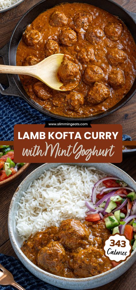 Lamb Kofta Curry, Meals With Ground Lamb, Healthy Lamb Dinner Recipes, Dinner Ideas Pakistani, Easy Healthy Sunday Dinner Ideas, Persian Dinner Recipes, Healthy Cultural Recipes, Recipes Using Ground Lamb, Ground Lamb Crockpot Recipes