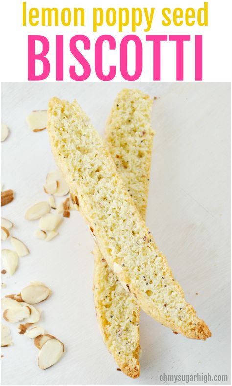 Homemade Biscotti, Lemon Baking, Lemon Biscotti, Biscotti Recipes, Chewy Peanut Butter Cookies, Almond Biscotti, Biscotti Cookies, Lemon Poppy Seed, Biscotti Recipe