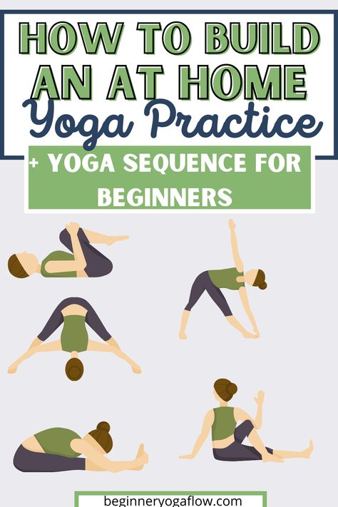 At Home Yoga Routine, Basic Yoga For Beginners At Home, Free Yoga For Beginners, Beginner Yoga Workout At Home, Beginning Yoga At Home, Beginner Yoga Sequence, Beginner Yoga Flow, Easy Yoga For Beginners, Yoga Chart