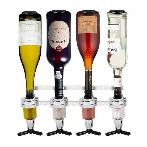 PRICES MAY VARY. 【DIY Your Own Wine】: This 30ml liquor dispenser bar butler can store 4 bottles wines at the same time, easy to mix different types of beverage the simple of a valve, making your own flavor cocktail or beverage 【Leak Proof Design】: The leak-proof liquor bottle dispenser pours exactly 1 1/2 ounces, ensure simple beverage measurement and mixing; Preventing waste or spillage 【Wall Mount Wine Dispenser】: 4 bottle beverage stand can be fitted to the wall or onto a shelf and can add ch Liquor Dispenser Bar, Alcohol Dispenser, Wine Dispenser, Cocktail Shots, Bottle Dispenser, Liquor Dispenser, Shots Alcohol, Liquor Bottle, Wine Holder