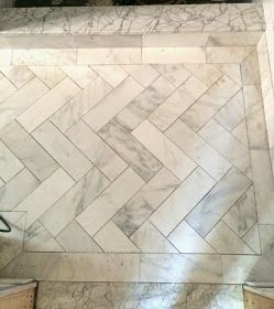 Tile Floor With Border, Floor With Border, Herringbone Tile Floor, Room Tiles Floor, Herringbone Tile Pattern, Future Farmhouse, Master Bath Tile, Herringbone Tile Floors, Entryway Flooring