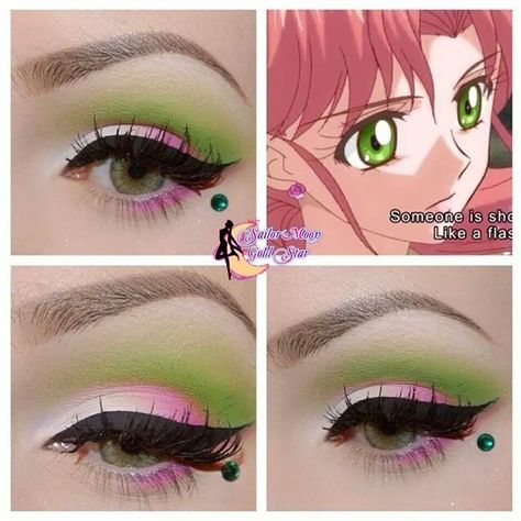 Sailor jupiter makeup Maquillaje Cut Crease, Coolest Costumes, Sailormoon Fanart, Sailor Jupiter Cosplay, Sailor Moon Makeup, Moon Makeup, Sailor Moon Wedding, Eye Makeup Cut Crease, Moon Cosplay