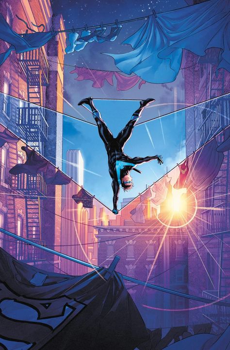 Nightwing Cover, Jamal Campbell, Nightwing Wallpaper, Art Dc Comics, Dc Comics Wallpaper, Univers Dc, Arte Dc Comics, Dc Comics Artwork, Batman And Robin