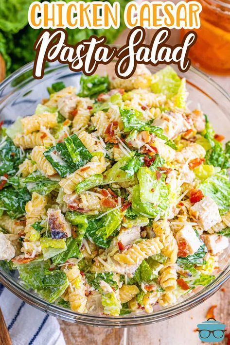 Recipe Alfredo Sauce, Cesar Pasta Salad, Egg Salad Pasta, Layered Salads, Boat Snacks, Pregnancy Meals, Chicken Caesar Pasta, Amazing Salads, Homemade Caesar Salad Dressing