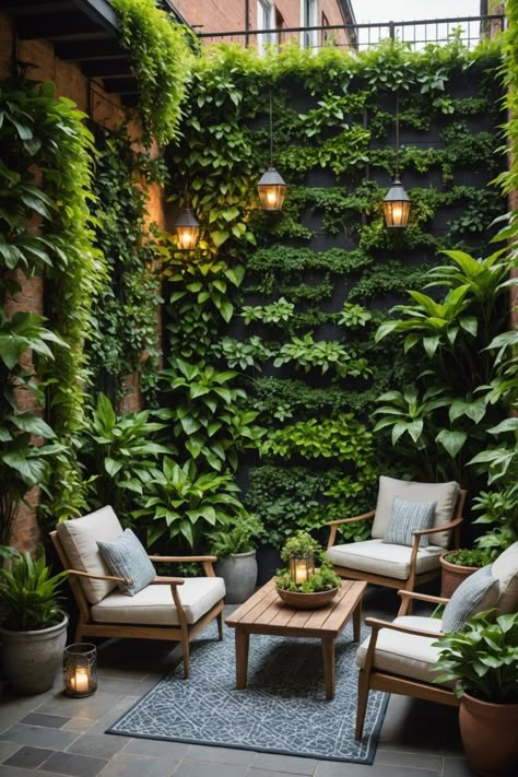 20 Cozy Outdoor Patio Ideas For Your Home – ToolzView Tree In Patio, Outdoor Patio Plants Ideas Decks, Terrace Plants Ideas Outdoor, Small Garden Patio Ideas, Living Walls Outdoor, Patio Wall Decor Outdoor, Designer Garden, Indoor Garden Rooms, Courtyard Gardens Design