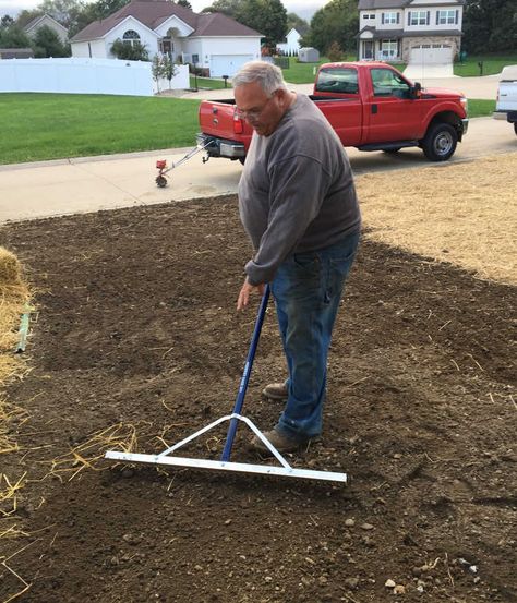 Preparing a Lawn for the Planting of Grass Seed. - Mike's Backyard Nursery How To Lay Grass Seed, How To Seed Grass Lawn, Laying Grass Seed, How To Plant Grass Seed Lawn, Planting Grass Seed Fall, How To Grow Grass From Dirt Backyards, Planting Grass Seed In Spring, Grass Seed Tips How To Grow, Best Grass Seed Lawn