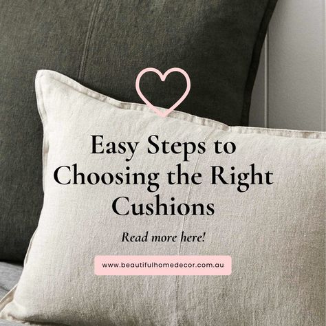 If you're not sure how to choose and style your scatter cushions, we share some cushion styling tips with you. Remember to also experiment with different fabrics, such as faux fur, natural soft linens, warm knits, cool cotton, or velvet cushion styles, to add texture and variety to your home decorating For more Cushion Styling Tips read here : https://www.beautifulhomedecor.com.au/blogs/home-decorating-tips-and-ideas/how-to-choose-and-style-scatter-cushions #cushionlove #homedecoratingmum ... Cushion Styling, Home Decor Australia, Velvet Cushions, Scatter Cushions, Styling Tips, Home Decorating, Different Fabrics, Decorating Tips, Easy Step