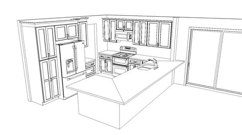 G Shaped Kitchen Layout Designs - CabinetSelect.com G Kitchen Layout, Kitchen Shapes Layout, G Shaped Kitchen Layout, Kitchen Layout Drawing, Kitchen Layout U Shaped, Kitchen Layout Design, G Kitchen, Single Wall Kitchen, G Shaped Kitchen