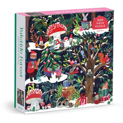 PRICES MAY VARY. 500 PIECE PUZZLE – Yuletide Forest 500 Piece Puzzle by Galison features a wintery holiday wonderland in the forest. This puzzle is just the right level of challenge for the whole family to join in on for hours of puzzling fun! The box includes an insert with the full puzzle image for reference. BRIGHT AND BOLD ARTWORK – This puzzle captures the beauty of winter during the holiday season with a charming illustration of a Christmas forest. Puzzle lovers will appreciate all the int Beauty Of Winter, Of Challenge, Christmas Forest, Bold Artwork, Christmas Puzzle, Shape Puzzles, 500 Piece Jigsaw Puzzles, Kids Gift Guide, 500 Piece Puzzles