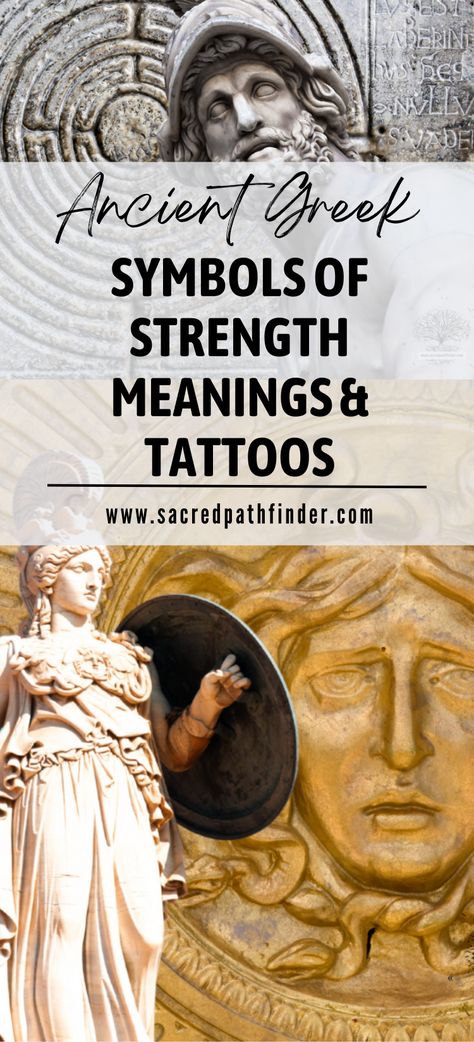 Ancient symbols and meanings for strength and power have transcended language barriers throughout history. So-much-so, that they still evoke powerful emotions to this day. And go check out our Symbols of Strength Tattoos board for more meaningful tattoo ideas. Symbol Tattoos With Meaning Unique, Greek Tattoos And Meaning, Brave Tattoo Ideas Symbols, Ocult Symbol, Hardworking Tattoo Symbol, Warrior Tattoo Meaning, Philotimo Tattoo, Tattoos For Strength Symbols, Ancient Greek Symbols And Meanings