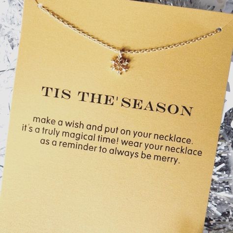 This Super Fun Necklace Is Made From Zinc Alloy So Should Be Hypoallergenic For All Wearers. They Come With The Cute Phrase Card - Perfect Addition To Any Holiday Gift! Chain Is 16 Inches With A 2.5 Extender Gold Snowflake Necklace, Free People Necklace, Dainty Pendant Necklace, Cross Necklace Sideways, Delicate Gold Necklace, Holiday Snowflakes, Snowflake Necklace, Santa Stocking, Wave Necklace