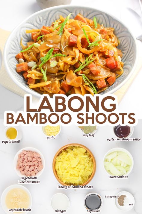 Labong Recipe Bamboo, Recipes With Bamboo Shoots, Bamboo Shoots Recipe Chinese Food, Canned Bamboo Shoots Recipe, Bamboo Shoots Recipe Filipino, Boiled Vegetables Recipe, Healthy Filipino Recipes, Bamboo Recipes, Bamboo Shoots Recipe