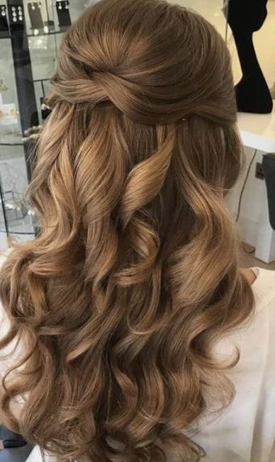 Hairstyle | Sara Irfan Semi Formal Hairstyles, Sweet 16 Hairstyles, Short Dyed Hair, Bridemaids Hairstyles, Half Up Wedding Hair, Formal Hairstyles For Long Hair, Paid Promotion, Hairstyle Idea, Graduation Hairstyles