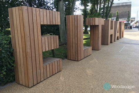 Large bespoke illuminated letters, hardwood over steel frame, in Eltham High Street. #woodscape #streetfurniture #hardwood #designthenation Big Wooden Letters, Large Wood Letters, Illuminated Signage, Wooden Signage, Large Wooden Letters, Outdoor Restaurant Design, Office Signage, Wooden Buildings, Entrance Sign