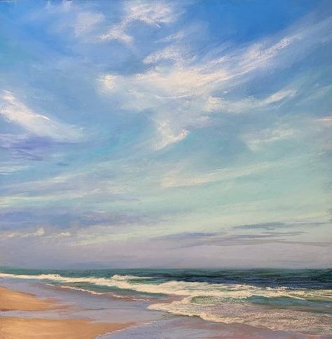 10 Tips on How to Paint With Pastels | Artists Network Pastels Paintings Ideas, Pastel Seascape Painting, Soft Pastel Seascape, Oil Pastel Seascape, Pastel Painting Ideas Acrylics, Pastel Painting Ideas Easy, Pastel Sky Painting, Soft Pastel Art Beginners, Soft Pastels Paintings