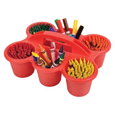 Keep craft supplies organized and ready for crafting with the Red Little Artist Cup Caddy from Deflecto. 6 attached cups hold beads, pompoms, crayons, scissors, brushes, and everything you need for a fun afternoon. Use the Cup Caddy to divide packaged goods for snack time, too. Each caddy includes a built-in handle designed for small hands, so it's easy for kids to carry. This product contains an antimicrobial agent which is used to help prevent the growth of odor-causing microorganisms as well Hobby Storage, Organize Craft Supplies, Arts And Crafts Furniture, Cup Crafts, Supplies Organization, Sewing Art, Craft Storage, Snack Time, Small Hands