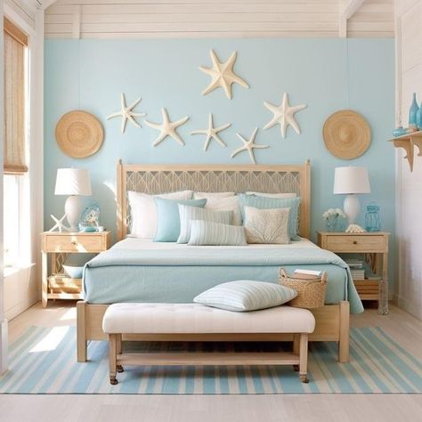 Mom Bedroom, Costal Bedroom, Beachy Room Decor, Beach Room Decor, Beachy Bedroom, Beach Themed Bedroom, Beach House Bedroom, Beachy Room, Beach House Interior Design