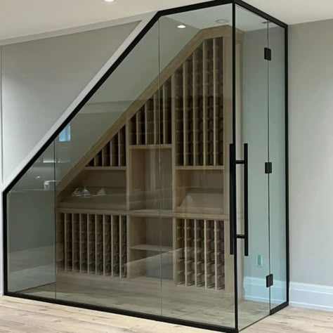 Wine Nook, Under Stairs Wine Cellar, Space Under The Stairs, Stair Nook, Room Under Stairs, Whiskey Room, Home Wine Cellars, Pump House, Under The Stairs