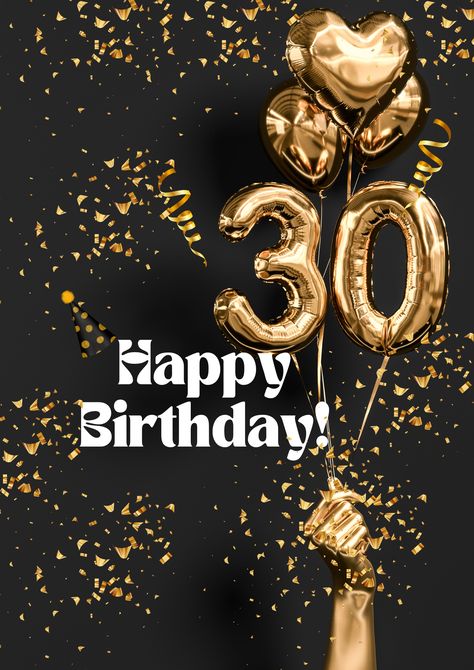 30th Birthday Card 30th Birthday Wallpaper, Happy Birthday 30, Essentials For Newborn, 30th Birthday Quotes, Birthday Greeting Message, Happy Birthday Wishes Pics, Birthday Wishes Pics, 30th Birthday Card, Special Birthday Wishes