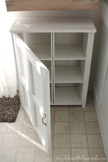 Diy Storage Cabinet, Diy Cube Storage, Farmhouse Storage Cabinets, Craft Storage Cabinets, Storage Hacks Diy, Laundry Room Storage Shelves, Room Storage Diy, Cube Unit, Diy Storage Cabinets