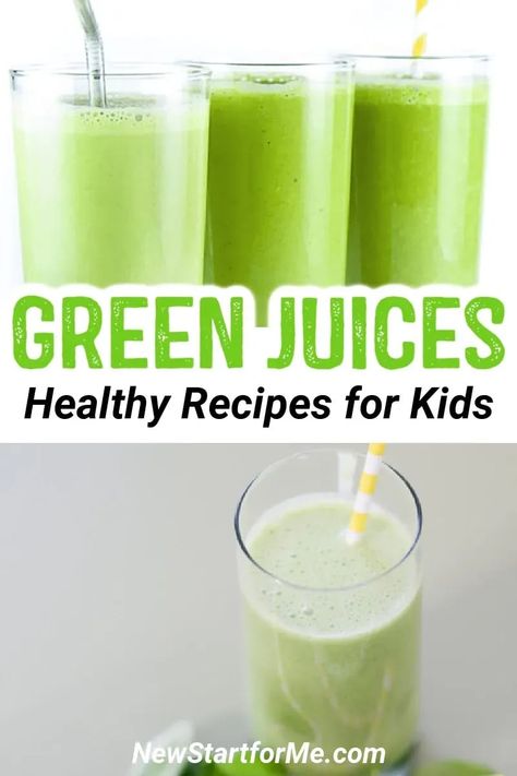 Introduce your kids to a healthier snack or juice with green juice recipes for kids that will give them real vitamins and minerals. Baby Juice Recipes, Juice For Kids, Best Green Juice Recipe, Juice Recipes For Kids, Healthy Recipes For Kids, Freezer Smoothie Packs, Green Juices, Kids Juice, Easy Green Smoothie