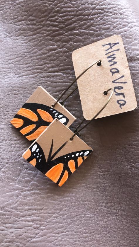 Wooden Painted Earrings, Hand Painted Earrings Wood, Laser Engraved Earrings, Diy Jewelry Set, Earrings Handmade Boho, Hand Painted Necklace, Diy Jewelry Unique, Hand Painted Earrings, Ceramic Necklace