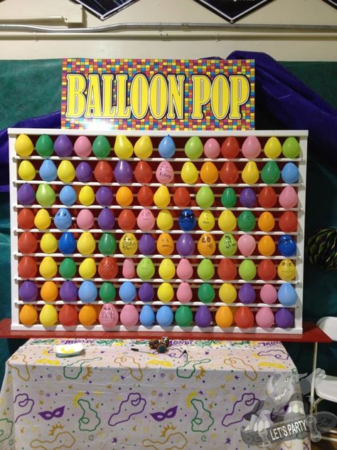 Mega Balloon Pop - Lets Party Balloon Pop Carnival Game, Carnival Game Diy, Spring Festival Ideas, Balloon Pop Game, Diy Carnival Games, Backyard Carnival, Balloon Games, Carnival Birthday Party Theme, Diy Carnival