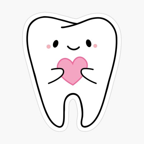 Dentistry Drawing, Tooth Doodle, Dentistry Stickers, Dentist Stickers, Dental Stickers, Teeth Sticker, Tooth Picture, Tooth Sticker, Cute Teeth