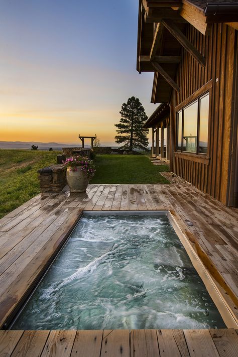 Modern Hot Tubs, Backyard Spa, Wooden Pool, Oberirdische Pools, Endless Pool, Wooden Deck, Small Pool Design, Jacuzzi Outdoor, Swim Spa