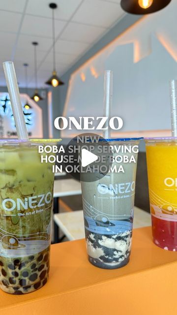 Gaby | Oklahoma City Foodie & Blogger on Instagram: "‼️NEW BOBA SHOP SERVING HOUSE-MADE BOBA IN OKLAHOMA‼️ 

Foodies we’ve got a new boba shop in Moore, OK that you need to try! One Zo is a bubble tea brand from Taiwan. 

@onezo.oklahoma is located at 2090 S I-35 Service Rd
Moore, OK 73160

One Zo is currently the ONLY boba shop in the state of Oklahoma that offers house-made boba! They don’t just offer brown sugar boba they also offer many other flavors that are rotated daily! I was able to try the cactus (prickly pear), honey, and mango boba. 🌵🍯🥭
They also make delicious bubble waffles including flavors like brown sugar boba (includes their house-made boba), oreo, chocolate chip, and more!
Some of their most popular drinks are unique and can only be found here for example mochi black Boba Oreo, Mango Boba, Pear Honey, Brown Sugar Boba, Bubble Waffles, Boba Shop, Bubble Boba, Bubble Tea Shop, Oreo Chocolate