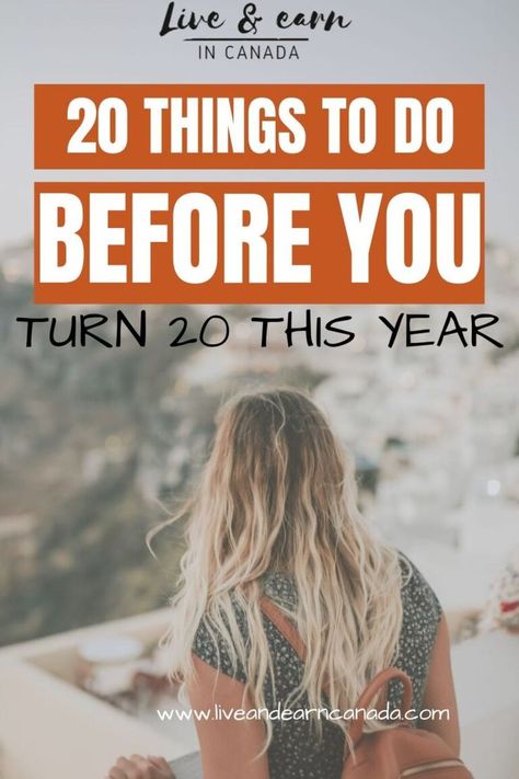 Here is a list of amazing things you can do before you turn 20. Use these productivity hacks to get ahead in life. Work on your goals this year and make sure you are able to achieve everyone of your dreams! #productivity #thingstodo Before Turning 20 Bucket Lists, Bucket List Before 20, Bucket List For 20 Year Olds, 20 Things To Do Before 20 Bucket Lists, Things To Do Before Turning 20, Bucket List Ideas Before I Turn 20, 21 Before 21 List, 22 Things To Do Before 22, 21 Things To Do Before You Turn 21