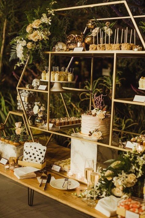 Dessert Bar Party, Dessert Display Wedding, Dessert Table Birthday, Whitney Port, Romantic Wedding Receptions, Dessert Bar Wedding, Cookie Table, Wedding Inspired, Wedding Dessert Table