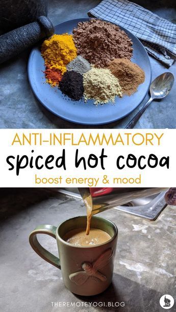 Eat Natural, Anti Inflammation Recipes, Cocoa Recipes, Snacks Healthy, Inflammatory Foods, Think Food, Hot Chocolate Recipes, Tea Recipes, Coffee Recipes