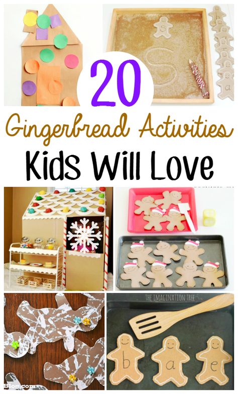 Try one of these hands-on, fun ways to play with gingerbread this holiday season. Preschoolers will love the sensory activities. via @PlayToLearnPS Gingerbread Man Preschool, Gingerbread Unit, Gingerbread Man Activities, Gingerbread Activities, Gingerbread Baby, Gingerbread Party, Gingerbread Crafts, Activities For Preschoolers, Winter Preschool