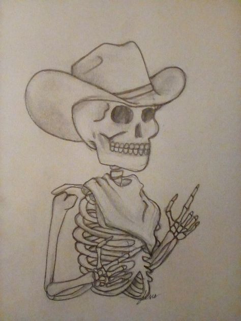 Southern Drawings Easy, Ranch Drawing Western Art, Western Skull Drawing, Easy Drawings Western, Western Things To Draw Easy, Country Drawings Westerns, Things To Draw Western, Cowgirl Art Drawing, Western Tattoo Ideas Female