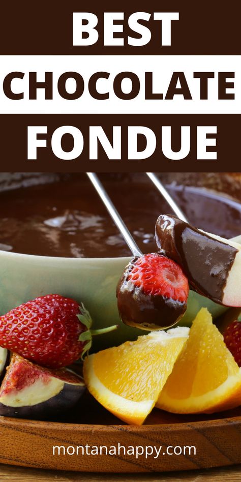 Fondu Chocolate Recipe, Easy Fondue Recipes Chocolate, Homemade Chocolate Fondue, Chocolate Fondue In Fondue Pot, Fondue Dessert Recipes, Melting Pot Chocolate Fondue Recipe, How To Make Chocolate Fondue, Chocolate Fondue Date Night At Home, Fondue Recipes For Kids